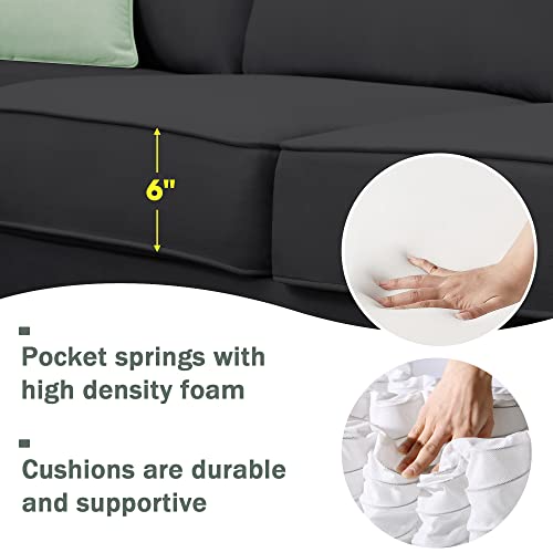 Merax Large U-Shape Sectional Sofa Set with Ottoman