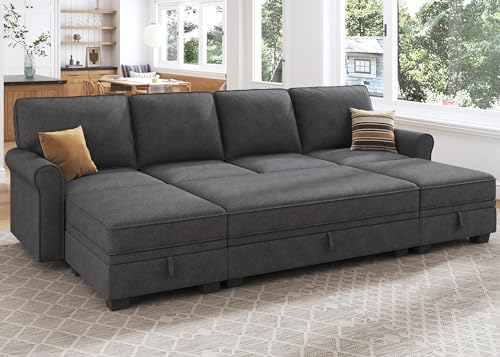 HONBAY U-Shaped Convertible Sectional Sofa Set