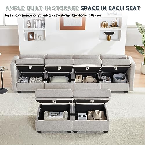 WETRUE Convertible U-Shaped Modular Sectional Sofa