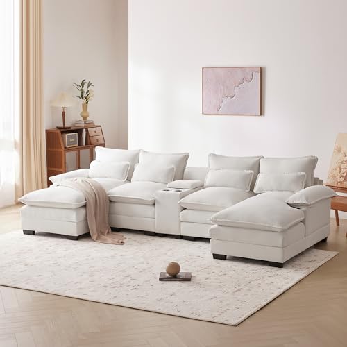 Modern U-Shaped 4-Seat Modular Sectional Sofa