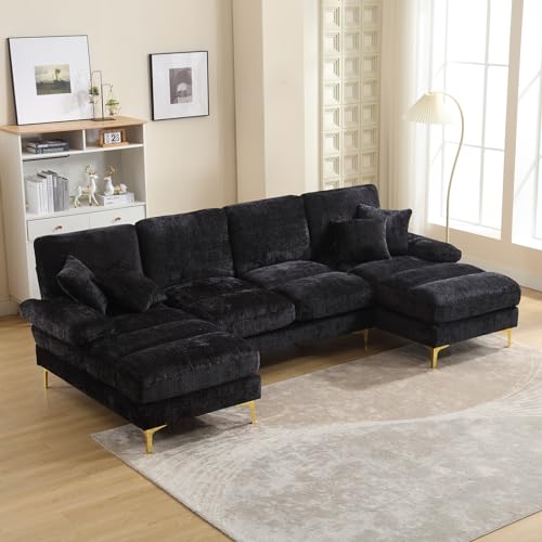 KIVENJAJA U-Shaped Modern Chenille Sectional Sofa