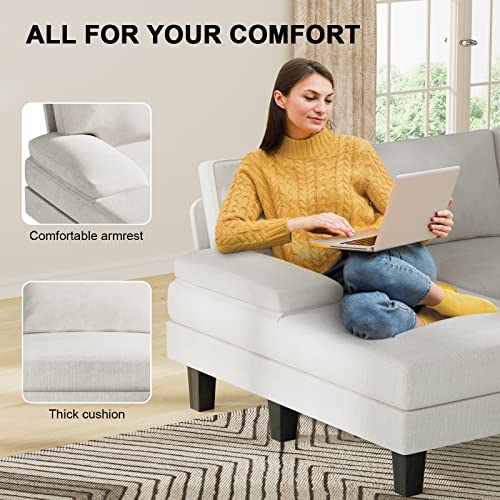 JUMMICO U-Shaped Convertible Sofa with Pillows
