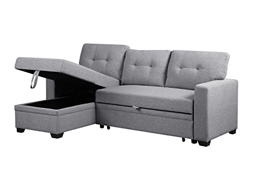 L-Shaped Convertible Sofa with Chaise Lounge