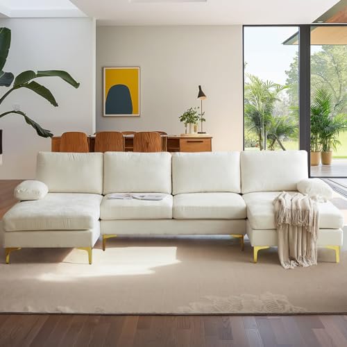 Stylish U-Shape Sectional Sofa with Chaise