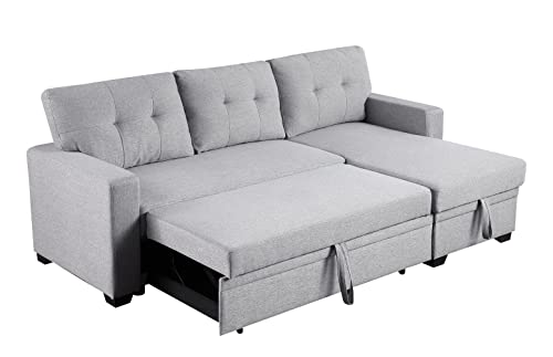 L-Shaped Convertible Sofa with Chaise Lounge