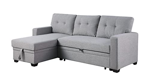 L-Shaped Convertible Sofa with Chaise Lounge