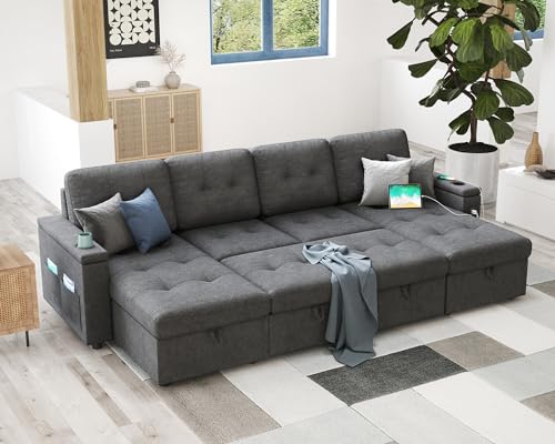 https://cdn.freshstore.cloud/offer/images/7392/1705/papajet-109-inch-sleeper-sofa-bed-tufted-pull-out-sofa-bed-with-2-usb-ports-cup-holders-u-shape-sectional-sofa-bed-with-dual-storage-chaise-dark-grey-1705.jpg