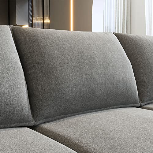 Oversized Reversible U-Shaped Sectional Sofa in Grey