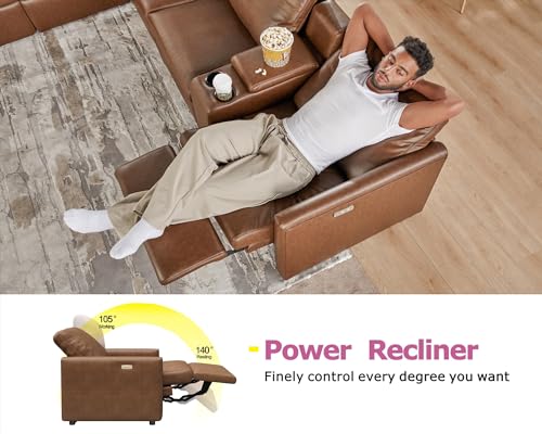 AMERLIFE 5-Seat Power Reclining Sectional Sofa
