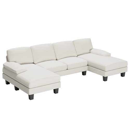 Modern U-Shaped 4-Seat Convertible Sofa Couch