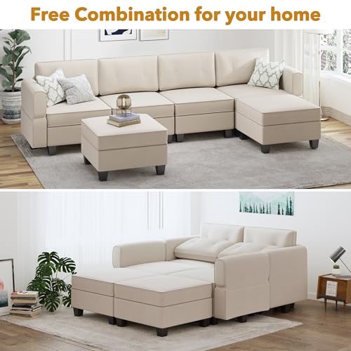AYEASY 113" Modular U-Shaped Sectional Sofa