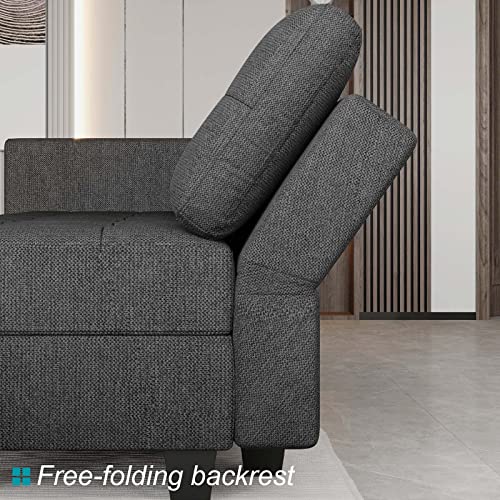 Dark Grey Reversible U-Shape Sectional Sofa Set