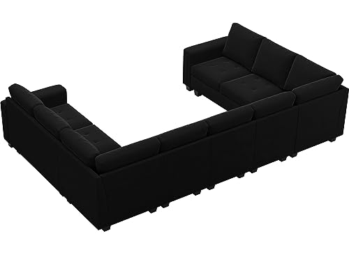 Oversized Velvet 9-Seater U-Shape Sectional Sofa