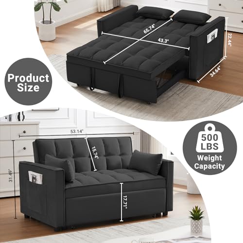 Skepphlay 3-in-1 Convertible Sofa Bed with Storage