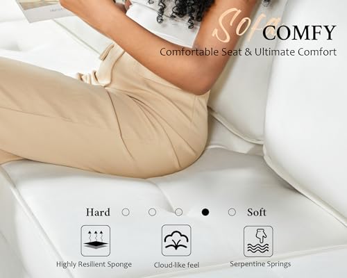 Beige Modular U-Shaped Sectional Sofa, 6 Seater