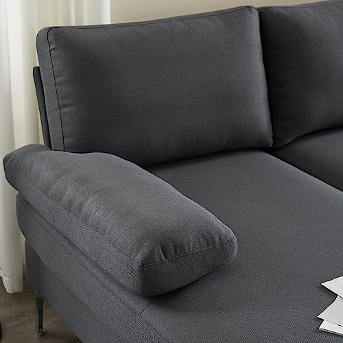 VINGLI 110" Grey U-Shaped Sectional Sofa