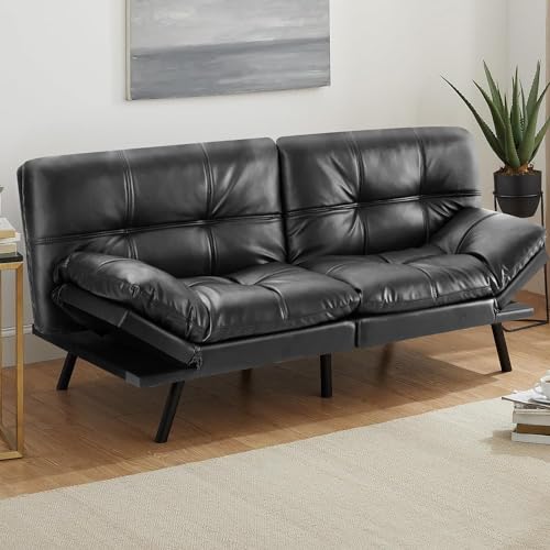Modern Black Sofa Bed for Small Spaces