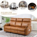 BAIJIAWEI Power Reclining 3-Seater Sofa - Brown