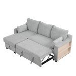 LUMISOL 90" Convertible Sleeper Sofa with Chaise