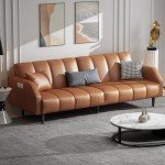Modern Adjustable Leather Loveseat Sofa Bed