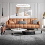 Modern Adjustable Leather Loveseat Sofa Bed