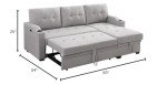 Light Grey L-Shaped Sectional Sofa with Storage
