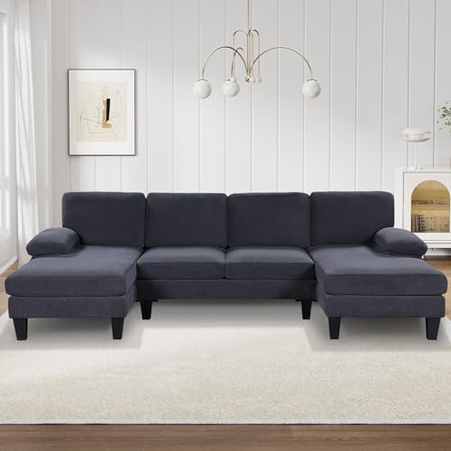 Nolohoo U-Shape Velvet Sectional Sofa Set