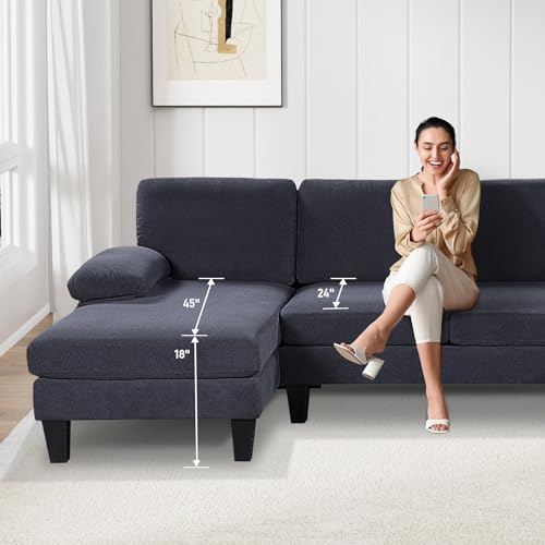 Nolohoo U-Shape Velvet Sectional Sofa Set