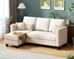 VICTONE L-shaped Sofa with Removable Ottoman