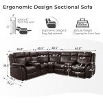 Gray L-Shaped Power Recliner Sectional Sofa