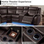 Gray L-Shaped Power Recliner Sectional Sofa