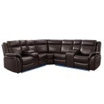 Gray L-Shaped Power Recliner Sectional Sofa