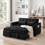 Calabash 55" Convertible Sleeper Sofa with Pillows