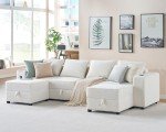 Spacious U-Shaped Modular Sectional Sofa with Storage