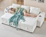 Spacious U-Shaped Modular Sectional Sofa with Storage