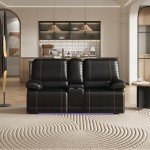 Reclining Loveseat with Cup Holders and Storage