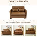 Merax Compact Sleeper Sofa Bed in Brown