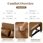 Merax Compact Sleeper Sofa Bed in Brown