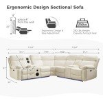 Comfort Stretch Power Recliner Sectional Sofa with Speakers