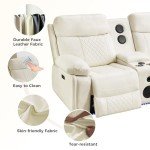 Comfort Stretch Power Recliner Sectional Sofa with Speakers