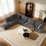 Oversized Cloud Sectional Sofa with Ottoman