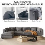 Oversized Cloud Sectional Sofa with Ottoman