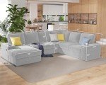 Oversized U-Shaped Sectional Sofa with Storage