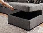 U-Shaped Sleeper Sofa Bed with Storage Chaise