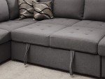 U-Shaped Sleeper Sofa Bed with Storage Chaise