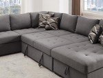 U-Shaped Sleeper Sofa Bed with Storage Chaise