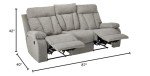 Mitchiner Sofa with Drop-Down Table in Fog