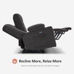 MCombo Gray Power Reclining Sofa with Heat & Massage