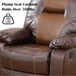 Caberryne Brown Leather Recliner Sofa Set