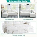Lily Sectional Sleeper Sofa with USB Ports